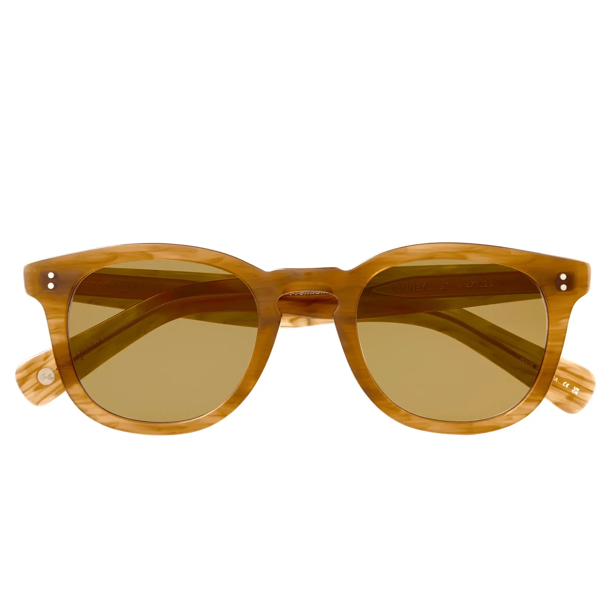 Front View of Garrett Leight Kinney II Forever Classic Butterscotch Sunglasses